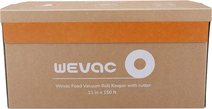 11” X 150’ Food Vacuum Seal Roll Keeper with Cutter, Ideal Vacuum Sealer Bags for Food Saver, BPA Free, Commercial Grade, Great for Storage, Meal Prep and Sous Vide (11" X 150')